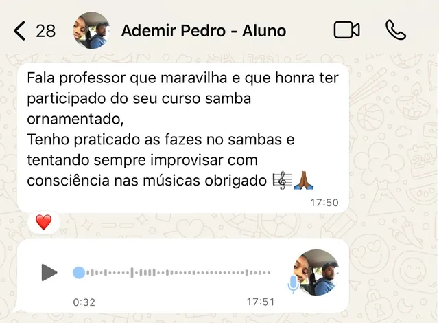 Depoimento do aluno Ademir Pedro